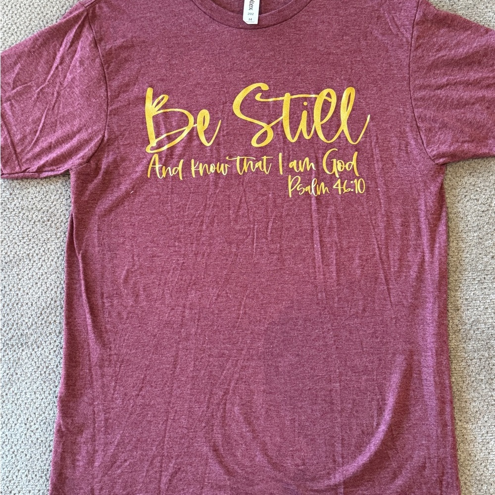 Maroon T-Shirt with Yellow Script